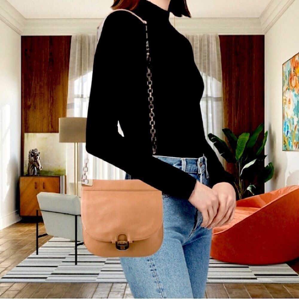 TORY BURCH CROSSBODY BAG TURN-LOCK GOLD CHAIN HARDWARE